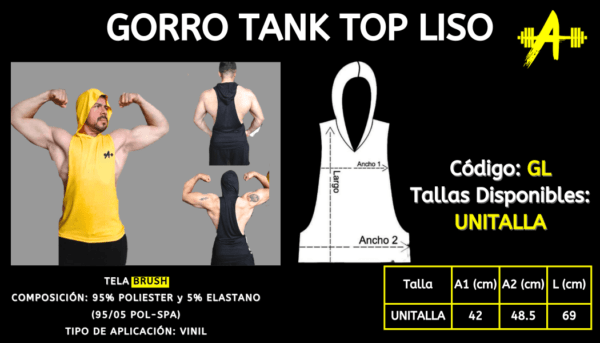 ficha de gorro tank liso espalda