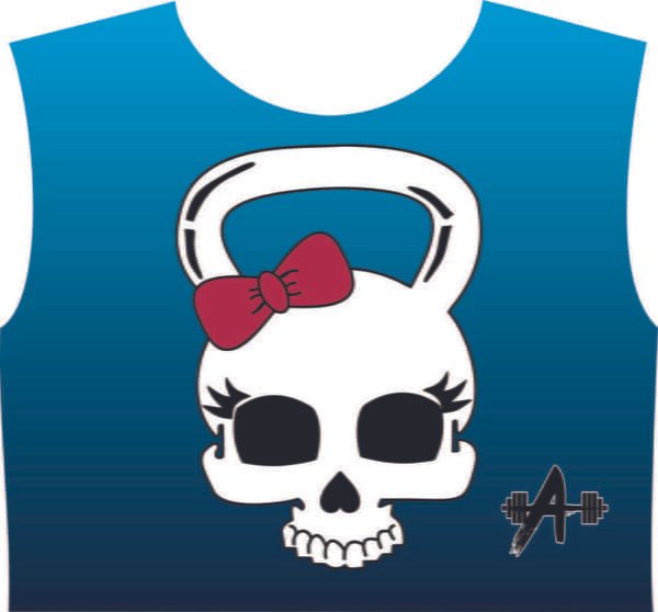 Top Calavera, Azul, Pesa