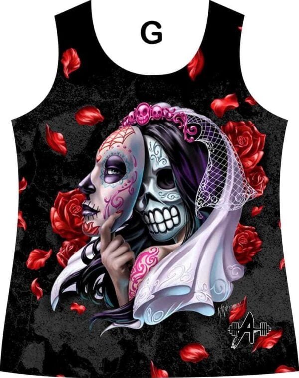 Calavera, Negro, Flores,