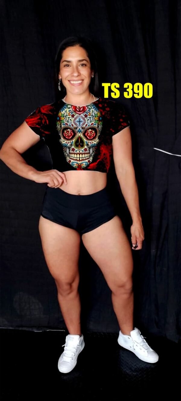 Calavera, Rojo, Flores, Negro