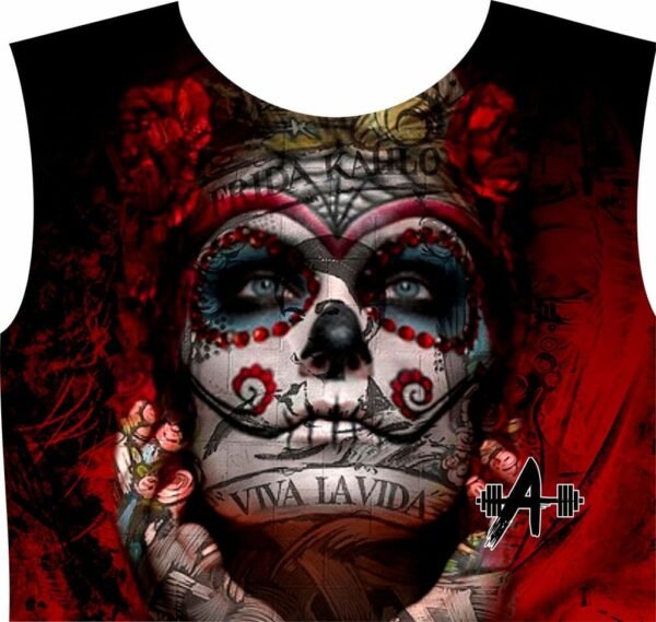 Catrina, Calavera, Rojo, Flores, Negro