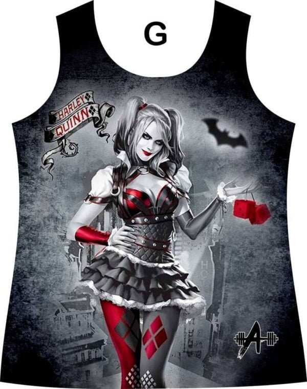 Harley Quinn, Gris, Negro, Oscura