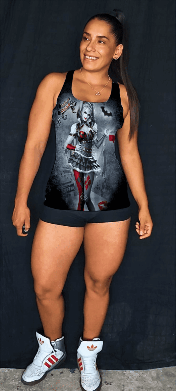 Harley Quinn, Gris, Negro, Oscura