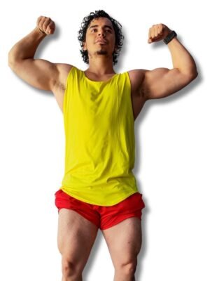 💪 Playera Olímpica de Hombre con Corte en "U" - Estilo y Confort en Colores Lisos 01