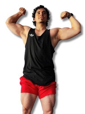 💪 Playera Olímpica de Hombre con Corte en "U" - Estilo y Confort en Colores Lisos 03