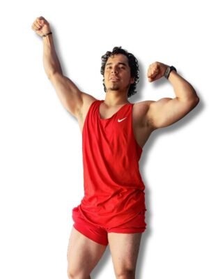 💪 Playera Olímpica de Hombre con Corte en "U" - Estilo y Confort en Colores Lisos 04