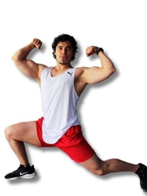 💪 Playera Olímpica de Hombre con Corte en "U" - Estilo y Confort en Colores Lisos 05