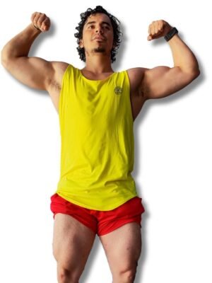 💪 Playera Olímpica de Hombre con Corte en "U" - Estilo y Confort en Colores Lisos 09